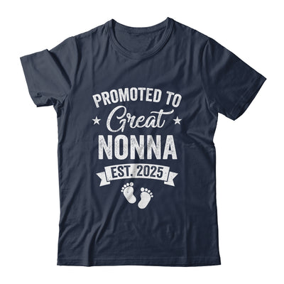 Promoted To Great Nonna Est 2025 Pregnancy Announcement Shirt & Tank Top | teecentury