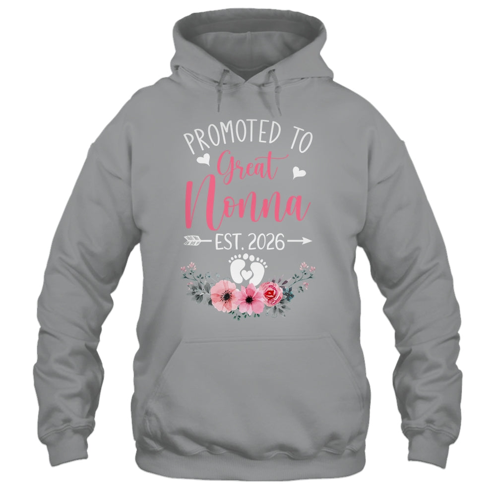 Promoted To Great Nonna Est 2026 Mothers Day Shirt & Tank Top | teecentury