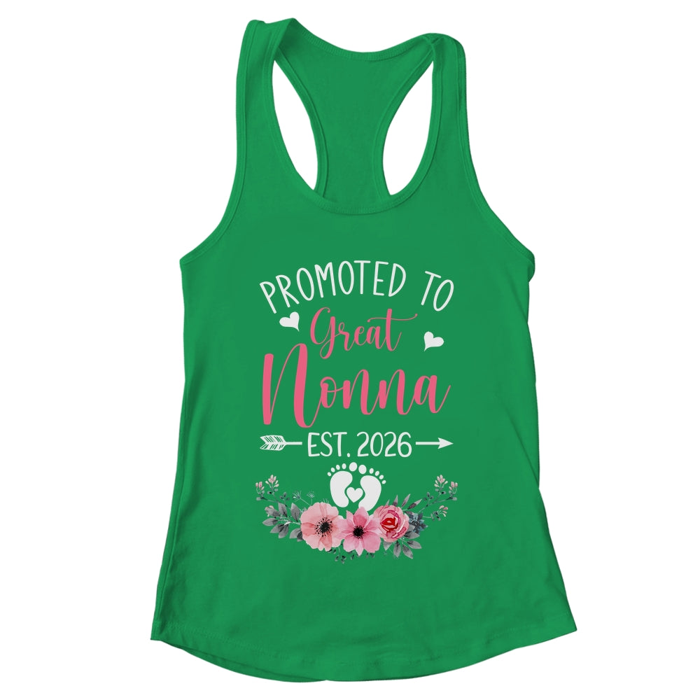 Promoted To Great Nonna Est 2026 Mothers Day Shirt & Tank Top | teecentury