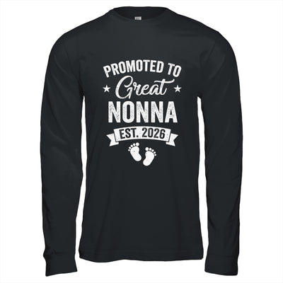 Promoted To Great Nonna Est 2026 Pregnancy Announcement Shirt & Hoodie | teecentury
