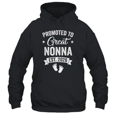 Promoted To Great Nonna Est 2026 Pregnancy Announcement Shirt & Hoodie | teecentury