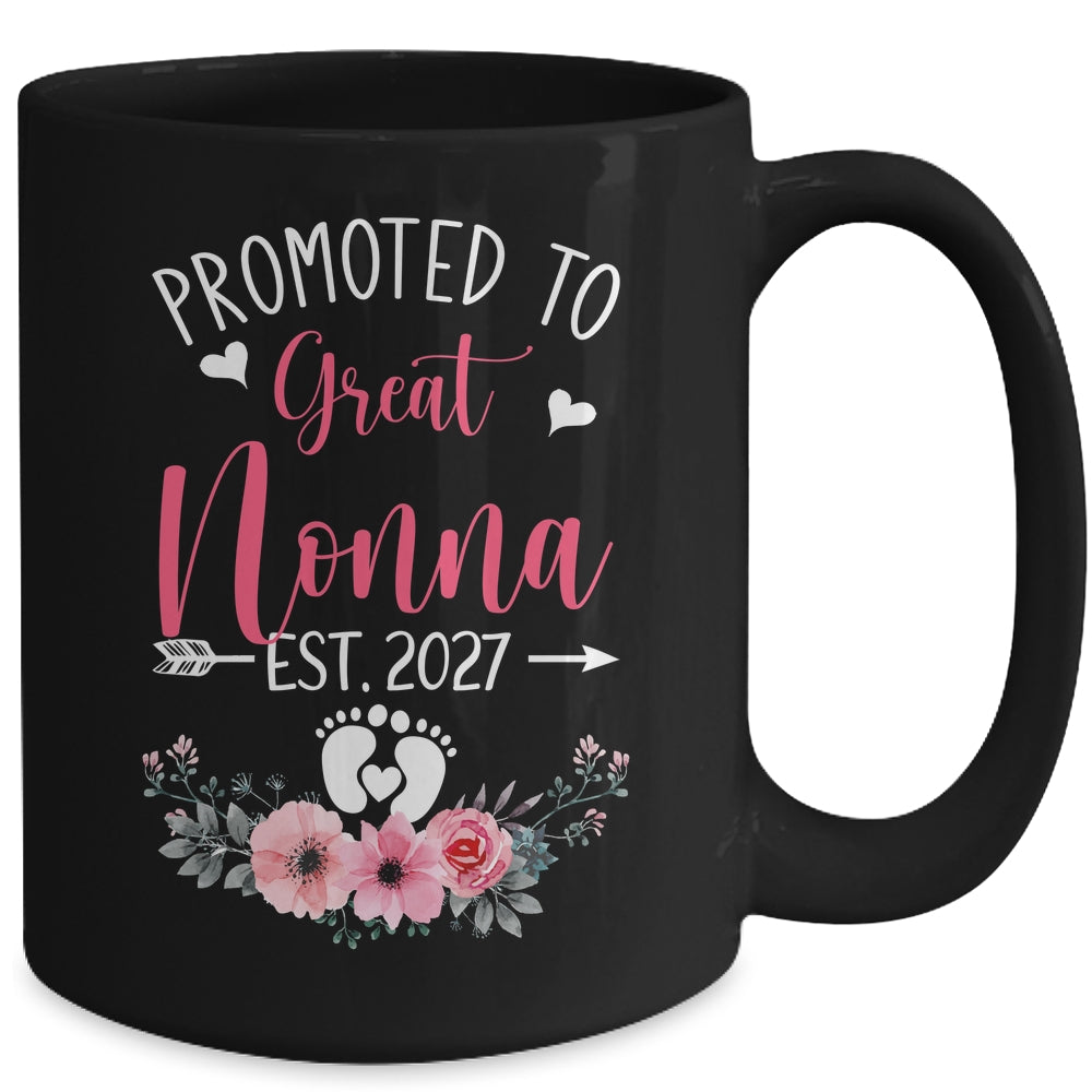 Promoted To Great Nonna Est 2027 Mothers Day Mug | teecentury