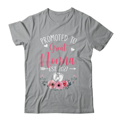 Promoted To Great Nonna Est 2027 Mothers Day Shirt & Tank Top | teecentury