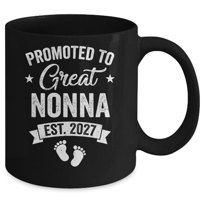 Promoted To Great Nonna Est 2027 Pregnancy Announcement Mug | teecentury