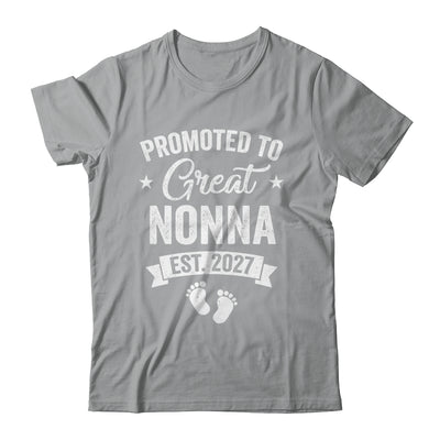 Promoted To Great Nonna Est 2027 Pregnancy Announcement Shirt & Tank Top | teecentury