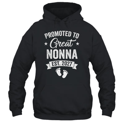 Promoted To Great Nonna Est 2027 Pregnancy Announcement Shirt & Tank Top | teecentury