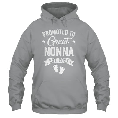 Promoted To Great Nonna Est 2027 Pregnancy Announcement Shirt & Tank Top | teecentury
