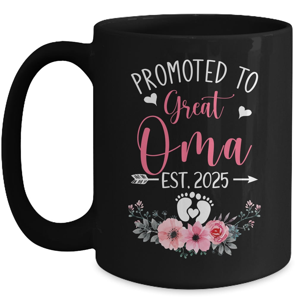 Promoted To Great Oma Est 2025 Mothers Day Mug | teecentury