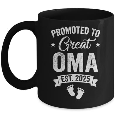 Promoted To Great Oma Est 2025 Pregnancy Announcement Mug | teecentury