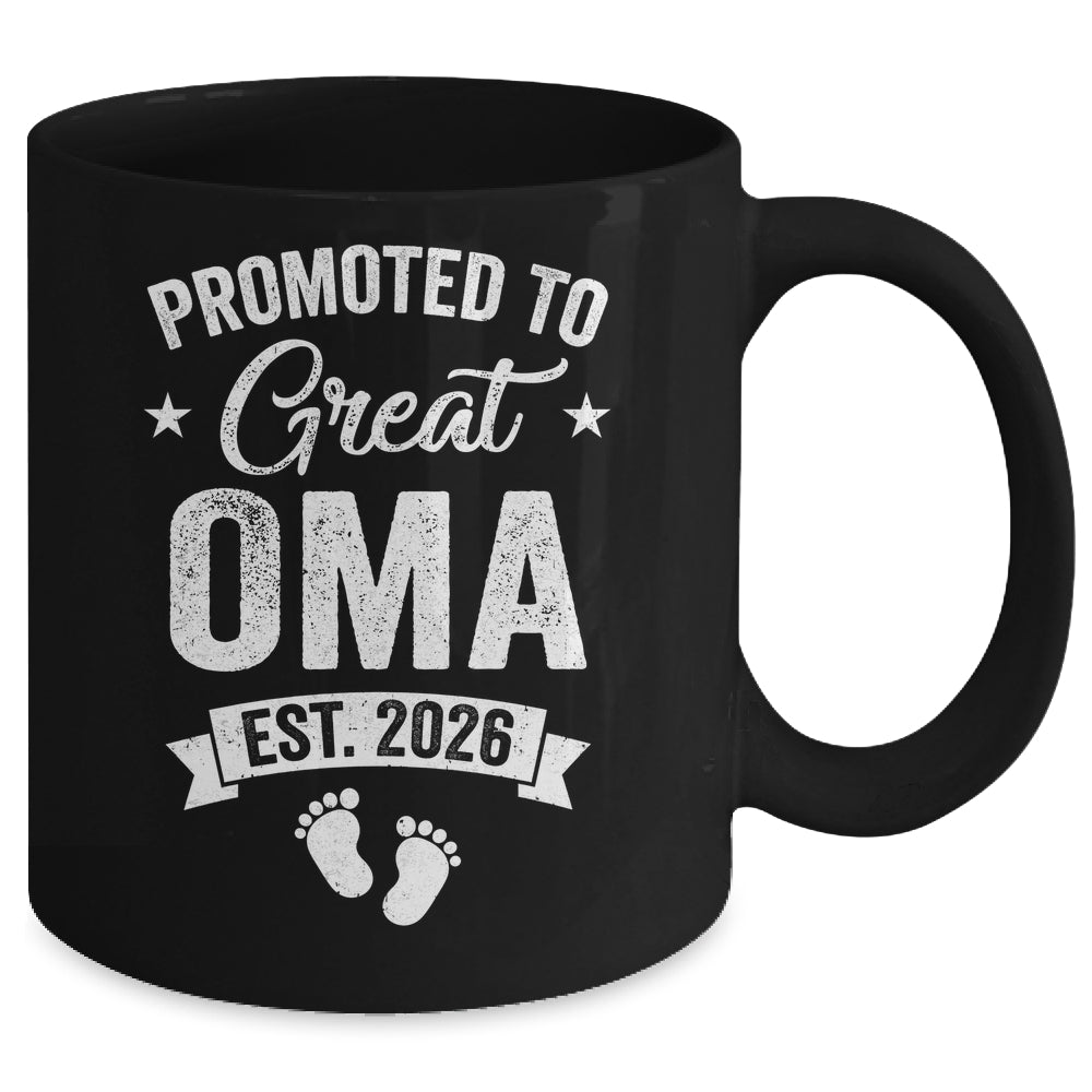Promoted To Great Oma Est 2026 Pregnancy Announcement Mug | teecentury