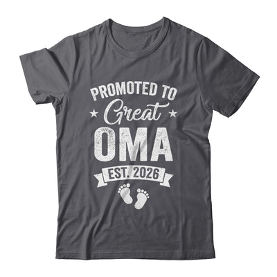 Promoted To Great Oma Est 2026 Pregnancy Announcement Shirt & Hoodie | teecentury
