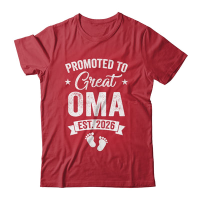 Promoted To Great Oma Est 2026 Pregnancy Announcement Shirt & Hoodie | teecentury