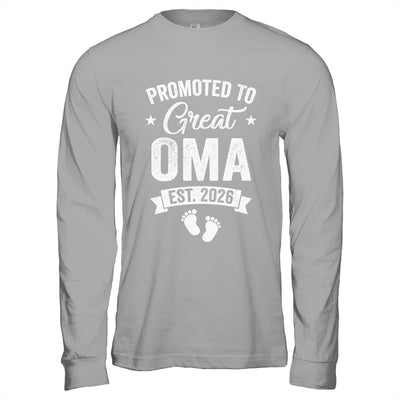 Promoted To Great Oma Est 2026 Pregnancy Announcement Shirt & Hoodie | teecentury