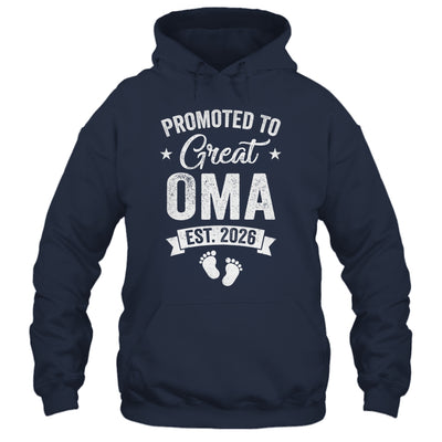Promoted To Great Oma Est 2026 Pregnancy Announcement Shirt & Hoodie | teecentury