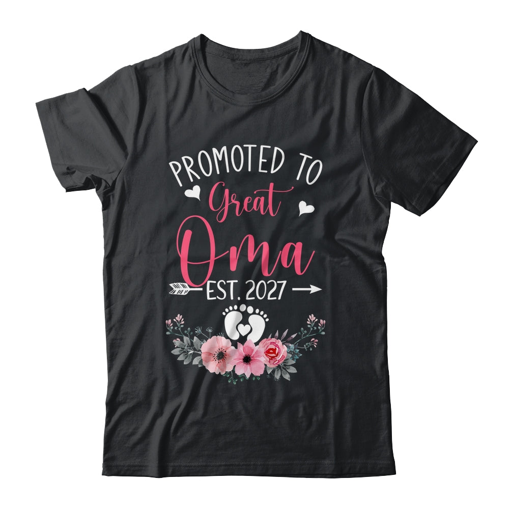 Promoted To Great Oma Est 2027 Mothers Day Shirt & Tank Top | teecentury