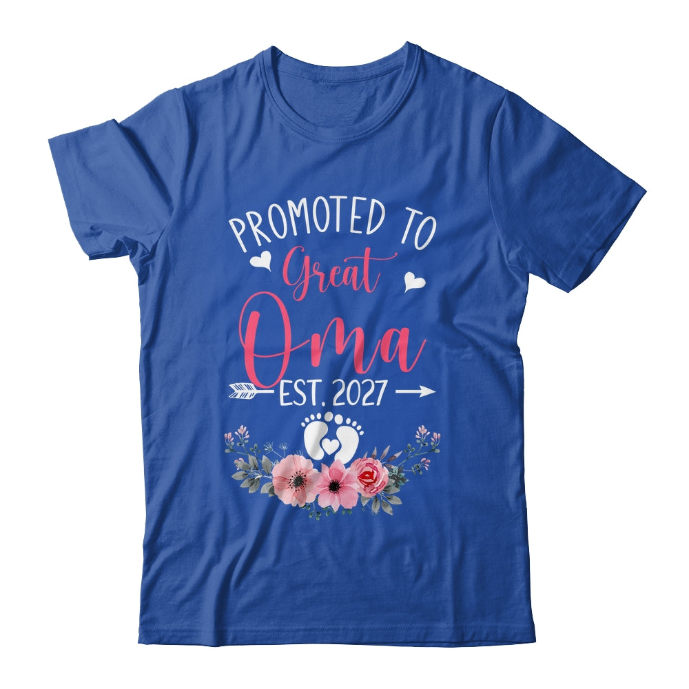 Promoted To Great Oma Est 2027 Mothers Day Shirt & Tank Top | teecentury