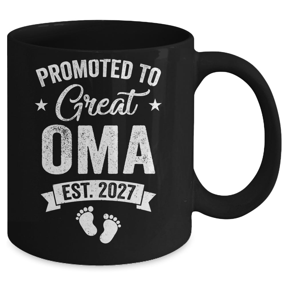 Promoted To Great Oma Est 2027 Pregnancy Announcement Mug | teecentury