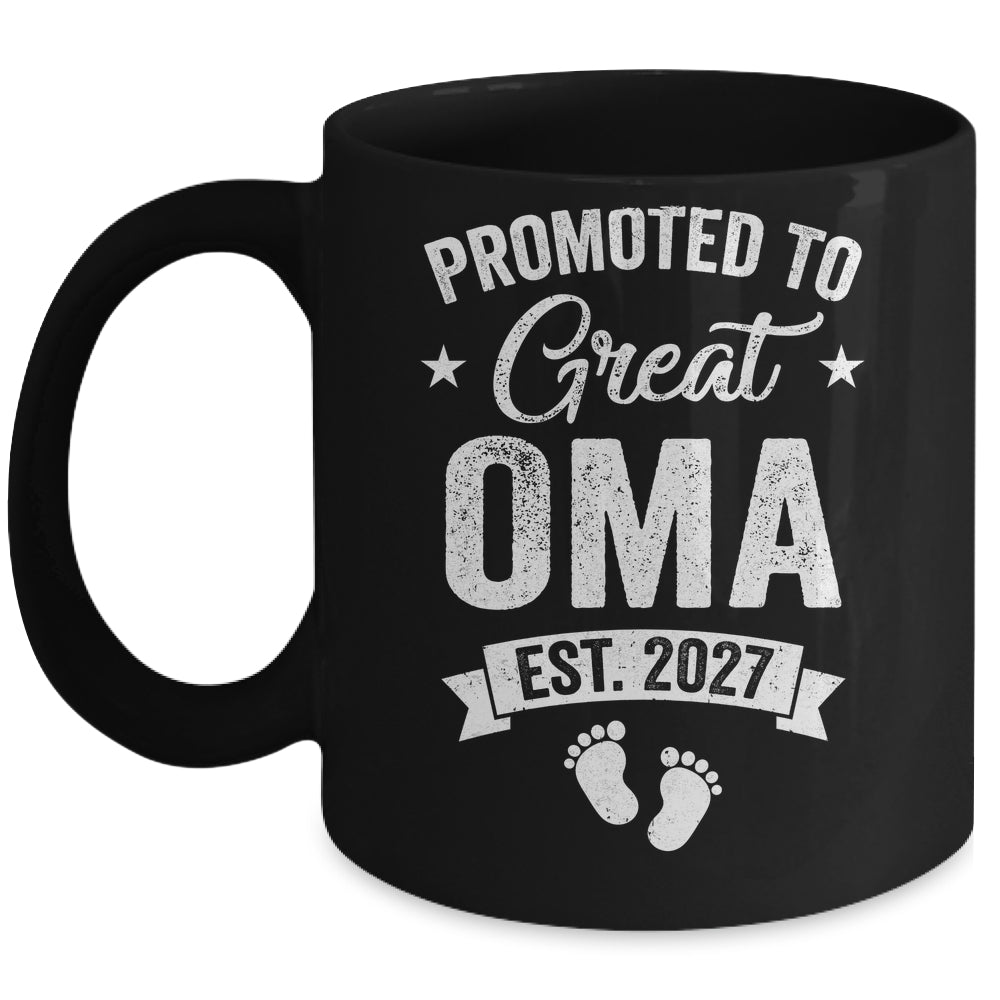 Promoted To Great Oma Est 2027 Pregnancy Announcement Mug | teecentury