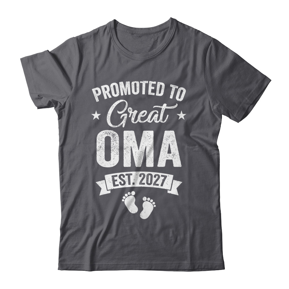 Promoted To Great Oma Est 2027 Pregnancy Announcement Shirt & Hoodie | teecentury
