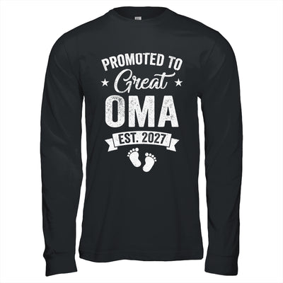 Promoted To Great Oma Est 2027 Pregnancy Announcement Shirt & Hoodie | teecentury