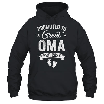 Promoted To Great Oma Est 2027 Pregnancy Announcement Shirt & Hoodie | teecentury