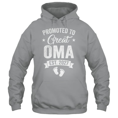 Promoted To Great Oma Est 2027 Pregnancy Announcement Shirt & Hoodie | teecentury