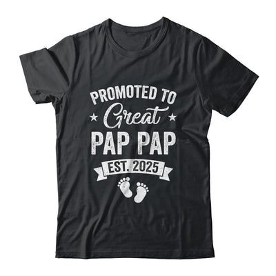 Promoted To Great Pap Pap Est 2025 Pregnancy Announcement Shirt & Hoodie | teecentury