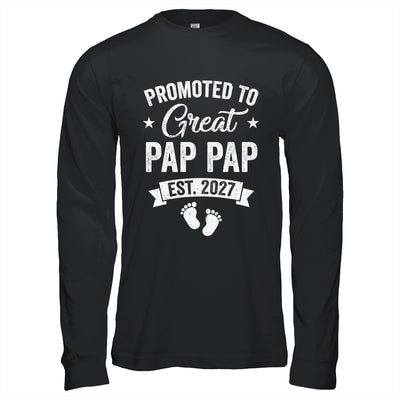Promoted To Great Pap Pap Est 2027 Pregnancy Announcement Shirt & Hoodie | teecentury