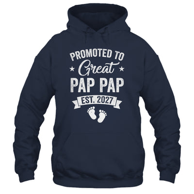 Promoted To Great Pap Pap Est 2027 Pregnancy Announcement Shirt & Hoodie | teecentury