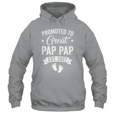 Promoted To Great Pap Pap Est 2027 Pregnancy Announcement Shirt & Hoodie | teecentury