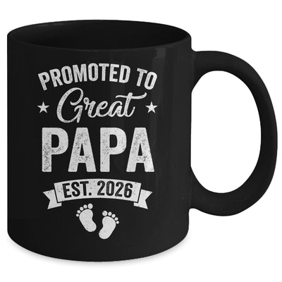 Promoted To Great Papa Est 2026 Pregnancy Announcement Mug | teecentury