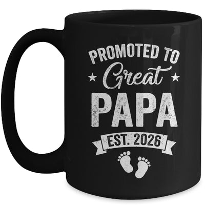 Promoted To Great Papa Est 2026 Pregnancy Announcement Mug | teecentury