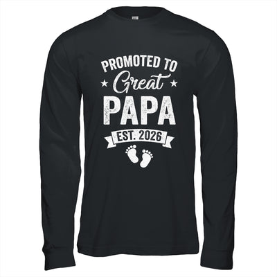 Promoted To Great Papa Est 2026 Pregnancy Announcement Shirt & Hoodie | teecentury