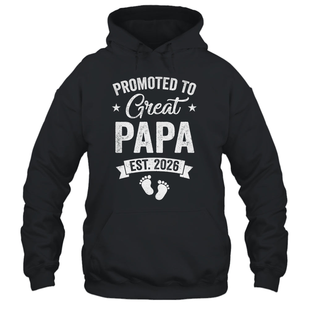 Promoted To Great Papa Est 2026 Pregnancy Announcement Shirt & Hoodie | teecentury