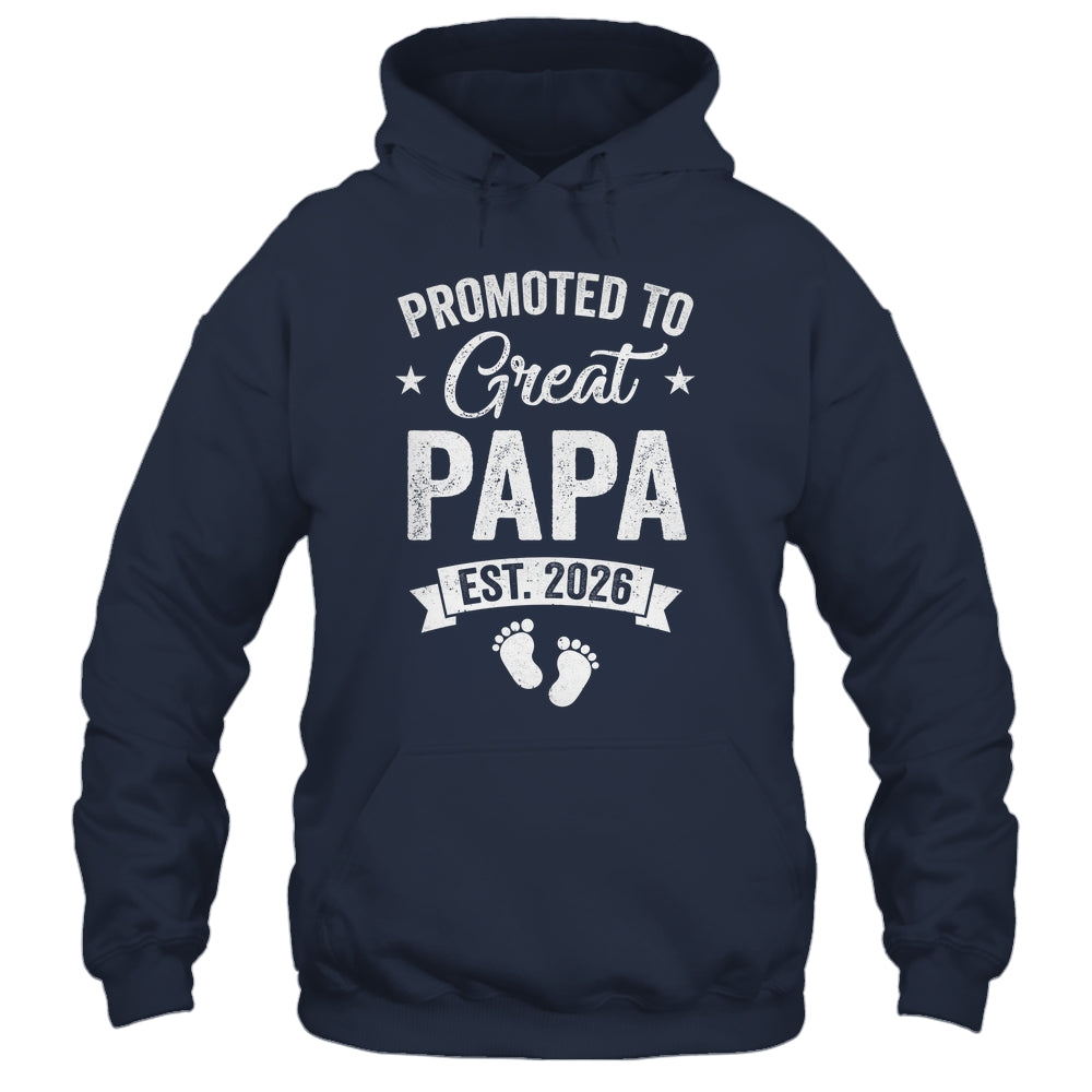 Promoted To Great Papa Est 2026 Pregnancy Announcement Shirt & Hoodie | teecentury