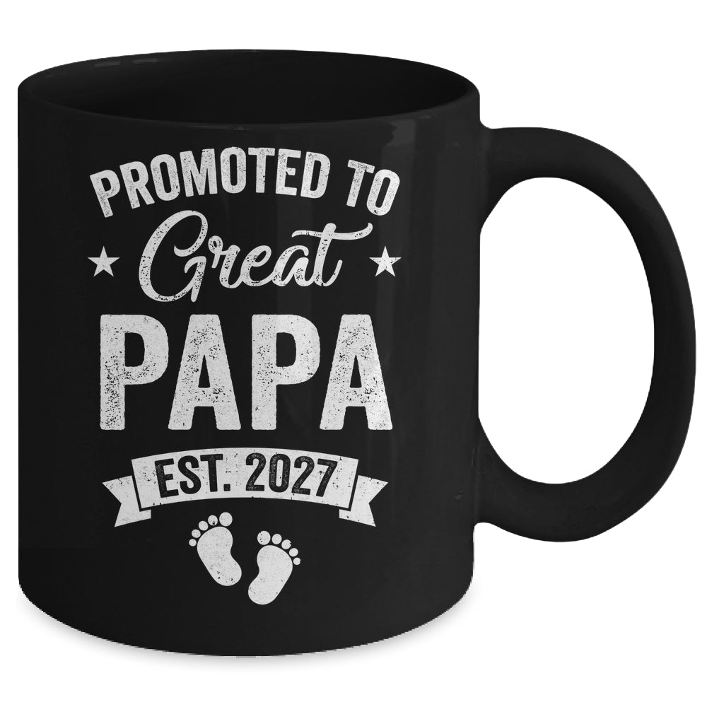 Promoted To Great Papa Est 2027 Pregnancy Announcement Mug | teecentury