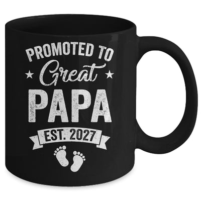 Promoted To Great Papa Est 2027 Pregnancy Announcement Mug | teecentury