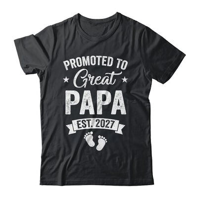 Promoted To Great Papa Est 2027 Pregnancy Announcement Shirt & Hoodie | teecentury