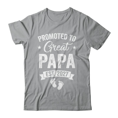 Promoted To Great Papa Est 2027 Pregnancy Announcement Shirt & Hoodie | teecentury