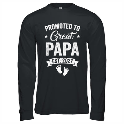 Promoted To Great Papa Est 2027 Pregnancy Announcement Shirt & Hoodie | teecentury