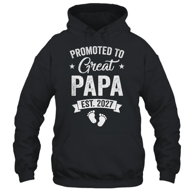 Promoted To Great Papa Est 2027 Pregnancy Announcement Shirt & Hoodie | teecentury
