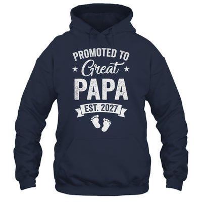 Promoted To Great Papa Est 2027 Pregnancy Announcement Shirt & Hoodie | teecentury