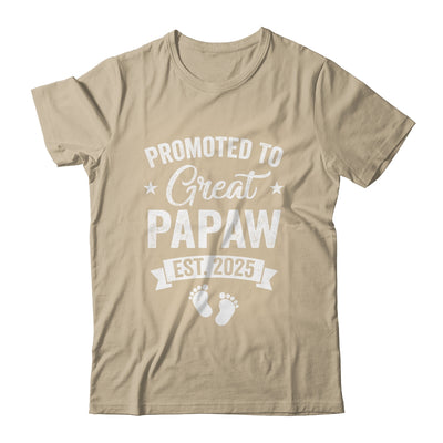 Promoted To Great Papaw Est 2025 Pregnancy Announcement Shirt & Hoodie | teecentury