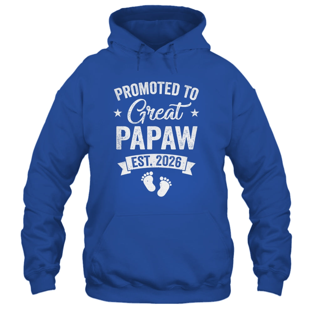 Promoted To Great Papaw Est 2026 Pregnancy Announcement Shirt & Hoodie | teecentury