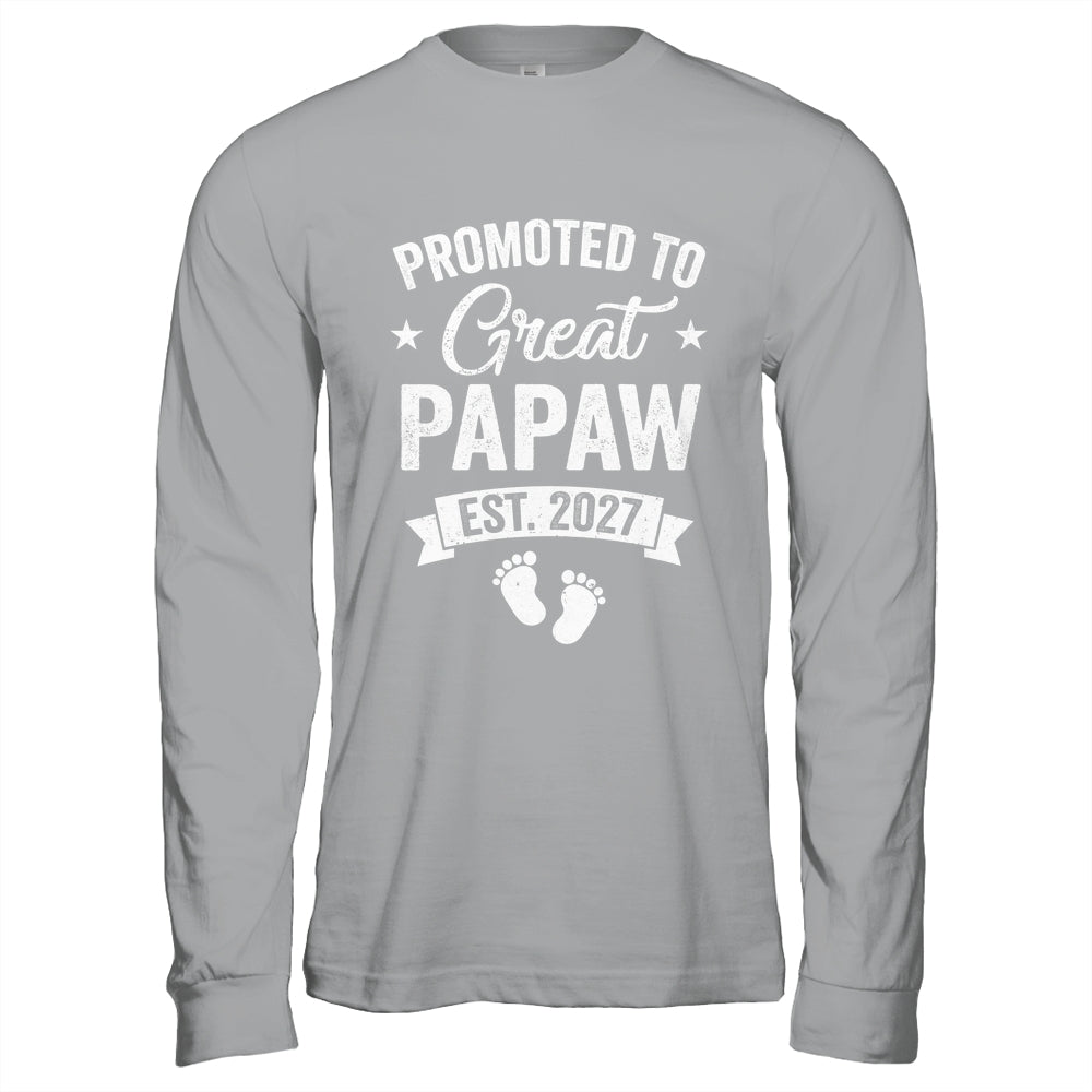 Promoted To Great Papaw Est 2027 Pregnancy Announcement Shirt & Hoodie | teecentury