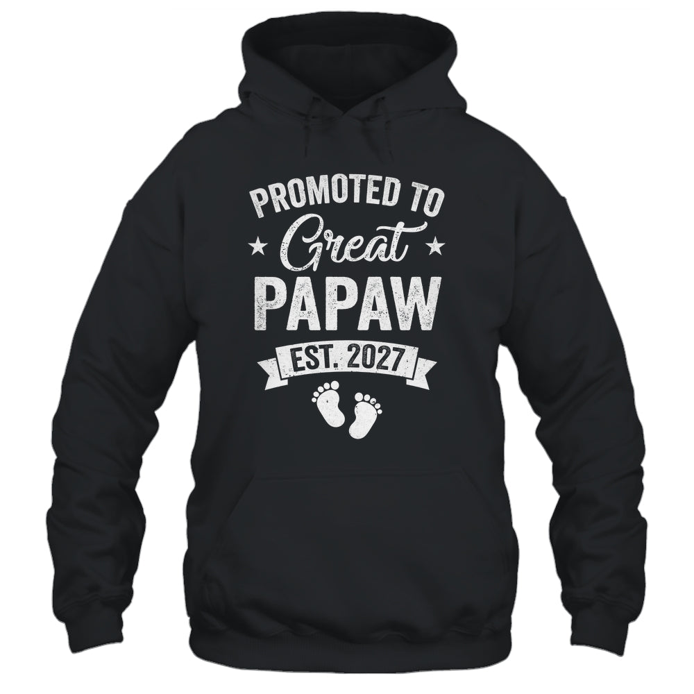 Promoted To Great Papaw Est 2027 Pregnancy Announcement Shirt & Hoodie | teecentury