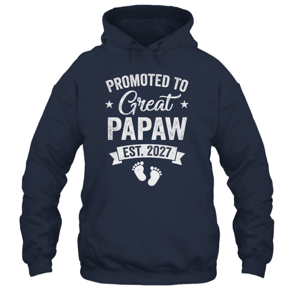 Promoted To Great Papaw Est 2027 Pregnancy Announcement Shirt & Hoodie | teecentury
