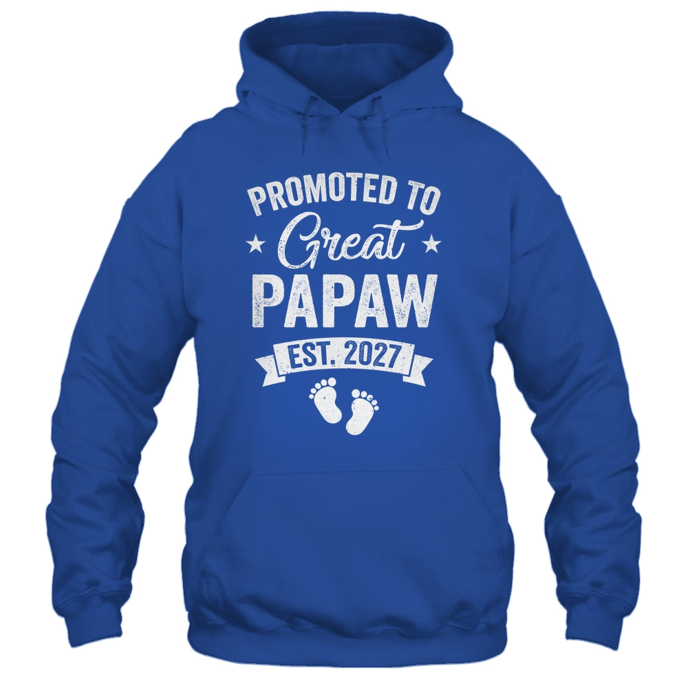 Promoted To Great Papaw Est 2027 Pregnancy Announcement Shirt & Hoodie | teecentury