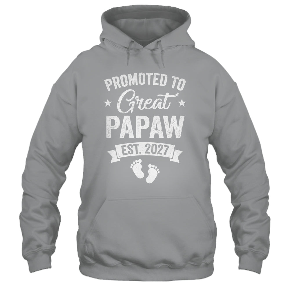 Promoted To Great Papaw Est 2027 Pregnancy Announcement Shirt & Hoodie | teecentury