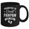 Promoted To Great Pawpaw Est 2026 Pregnancy Announcement Mug | teecentury
